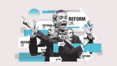 Nigel Farage and Reform UK logos