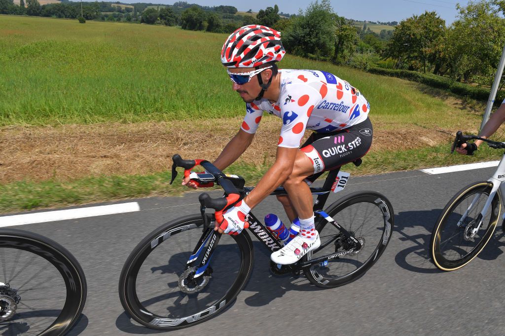 Julian Alaphilippe (Quick-Step Floors) leads the mountains classification