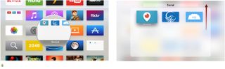 Selecting a folder in Apple TV