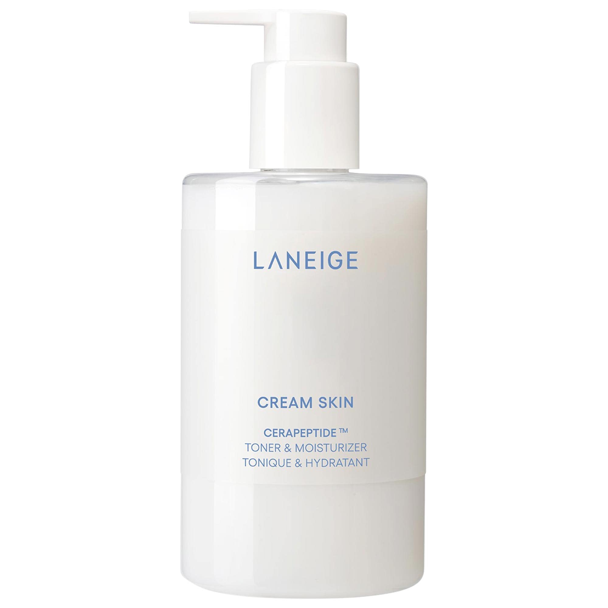 Cream Skin Refillable Toner & Moisturizer With Ceramides and Peptides