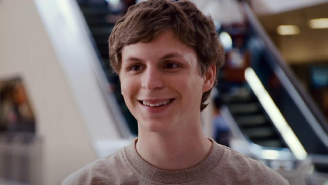 Michael Cera smiling in Superbad.