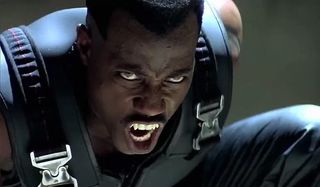 Blade Wesley Snipes bearing his fangs before the big fight