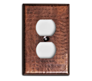 hammered copper outlet cover plate