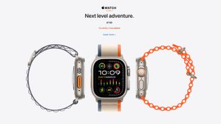 A screenshot from the Apple Store site that shows the Apple Watch Ultra 2 unavailable for purchase