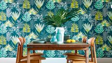 Botanical wallpaper: large floral leaf print