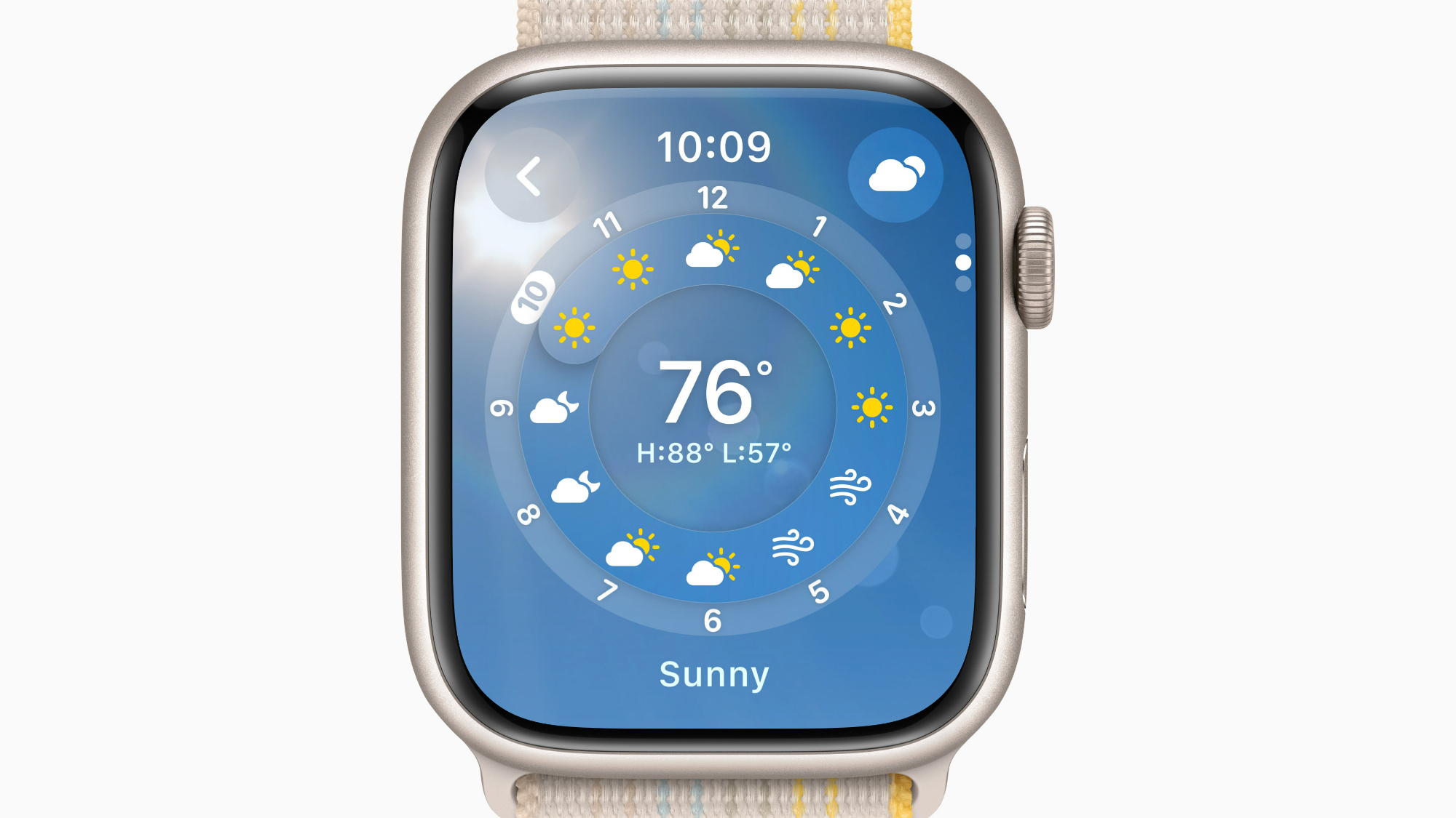 Apple watchOS 10 weather app.
