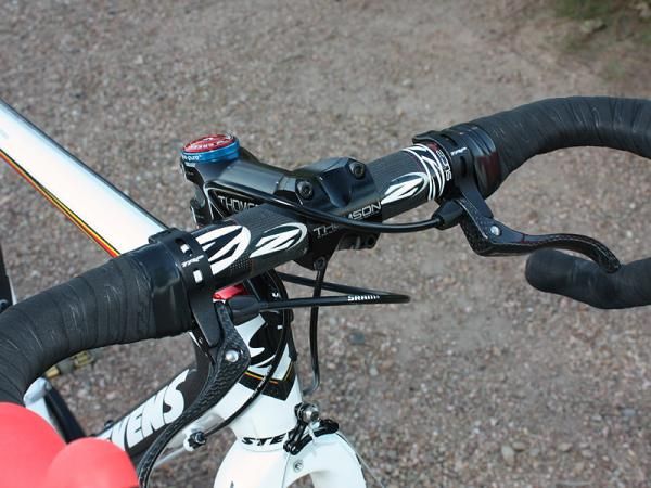 Compton is among the many pros using supplemental top-mounted brake levers.