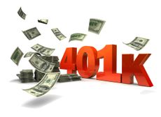 Image of 401(k) with money