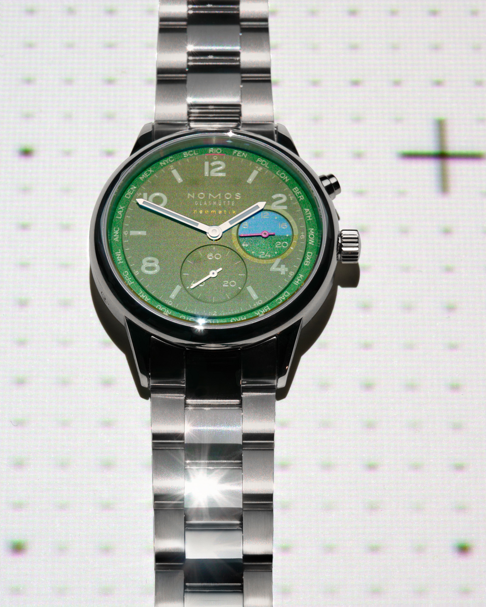 watch with green dial