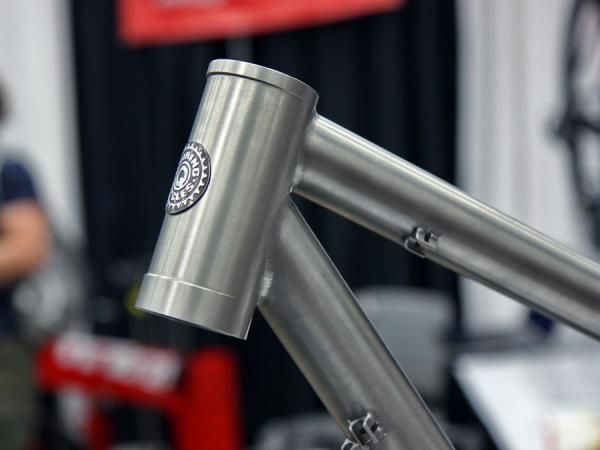 Michigan-based Quiring Cycles offers titanium head tubes in a wide range of sizes, including standard 1 1/8", 44mm for straight or tapered steerers (or even 1.5"), and also Lefty-specific ones with integrated bearings.