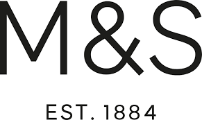 The Marks & Spencer store logo in black and white