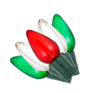 Home Accents Holiday 24 Red, Green, and Warm White Steady Lit Super Bright C9 LED String Lights