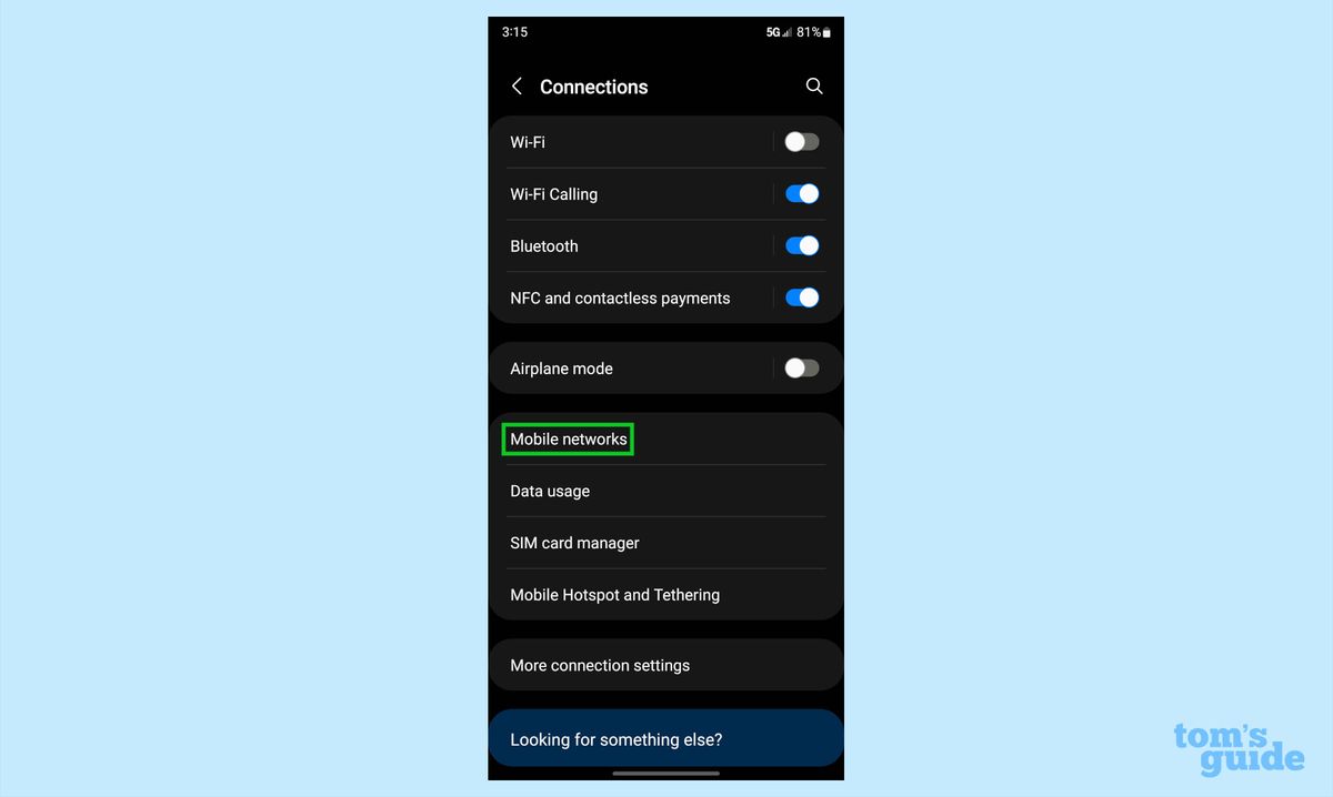 How to turn off 5G on Samsung Galaxy S22 Tom's Guide