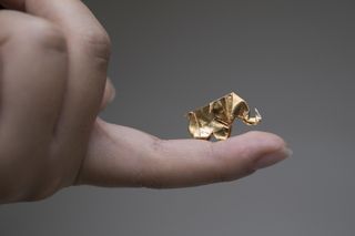 tiny origami elephant