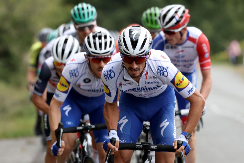 Julian Alaphilippe (Deceuninck-QuickStep) went on the attack early in the stage