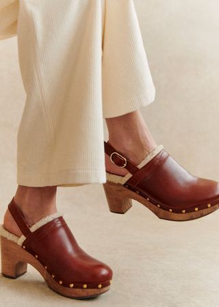 Taylor Clogs - Chocolate - Smooth Cowhide Leather - Sézane