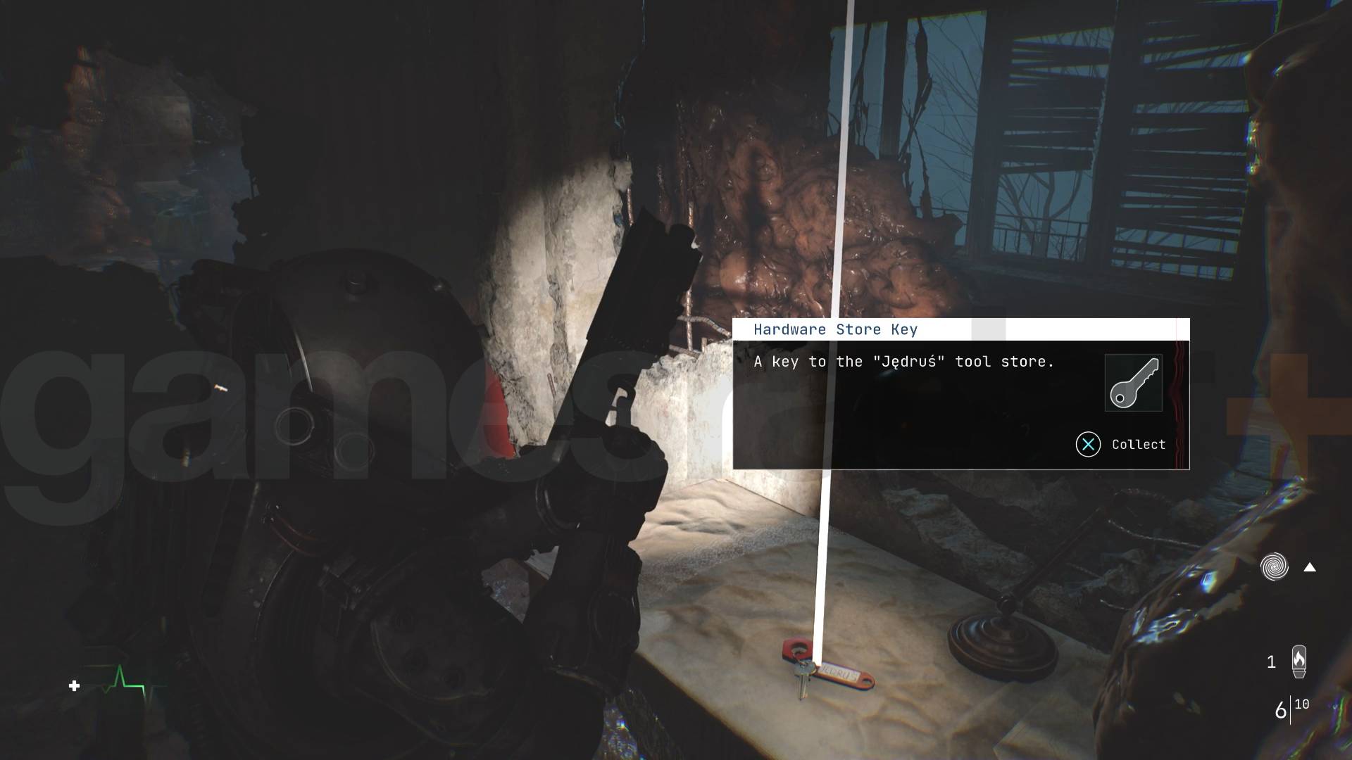 The key to the tool store in Cronos where you find the bolt cutters