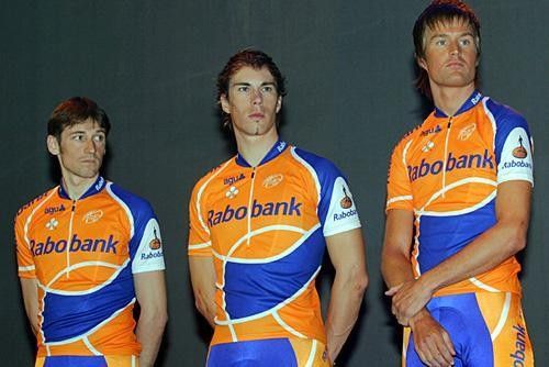 Three of Rabobank's new signings: Denis Menchov, Pedro Horillo and Gerben L&ouml;wik