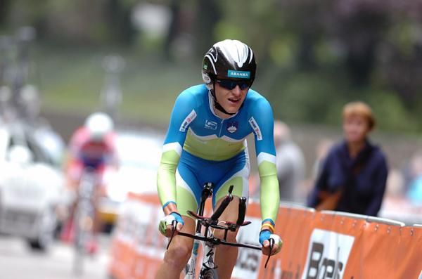 Matej Mohoric (Slovenia) rides to a silver medal in the junior men's time trial Worlds.