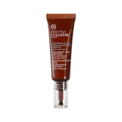 Collistar Attivi Puri Hyaluronic Acid + Peptides Eye Contour Lifting Depuffing, 0.5 Fl Oz. Made in Italy [italian Import]