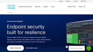 Cisco Secure Endpoint website screenshot.