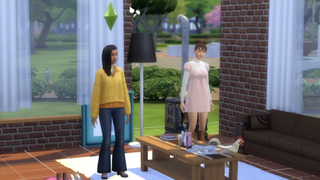 Screenshot of The Sims featuring two women