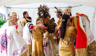 People dressing for annual powwow in Wendake