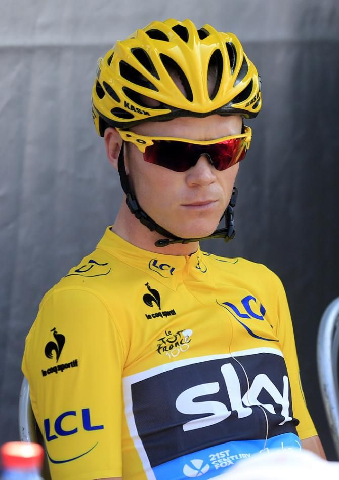 Chris Froome (Sky) awaits his first day in the yellow jersey at the Tour de France