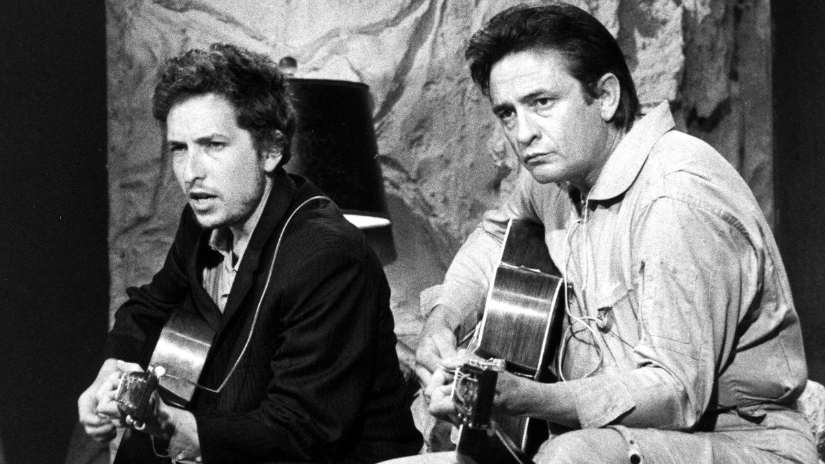 Bob Dylan and Johnny Cash appearing on TV on June 7, 1969