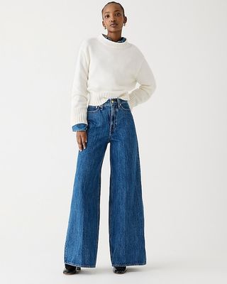 High-rise superwide-leg jean in Laura wash