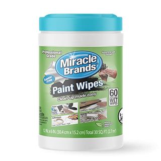 Miraclewipes for Paint Prep & Cleanup, Remove Tough Grime Build-Up, Wet Paint, Caulking, Epoxy, Colorant, and More From Hands, Surfaces, & Tools - 60 Count