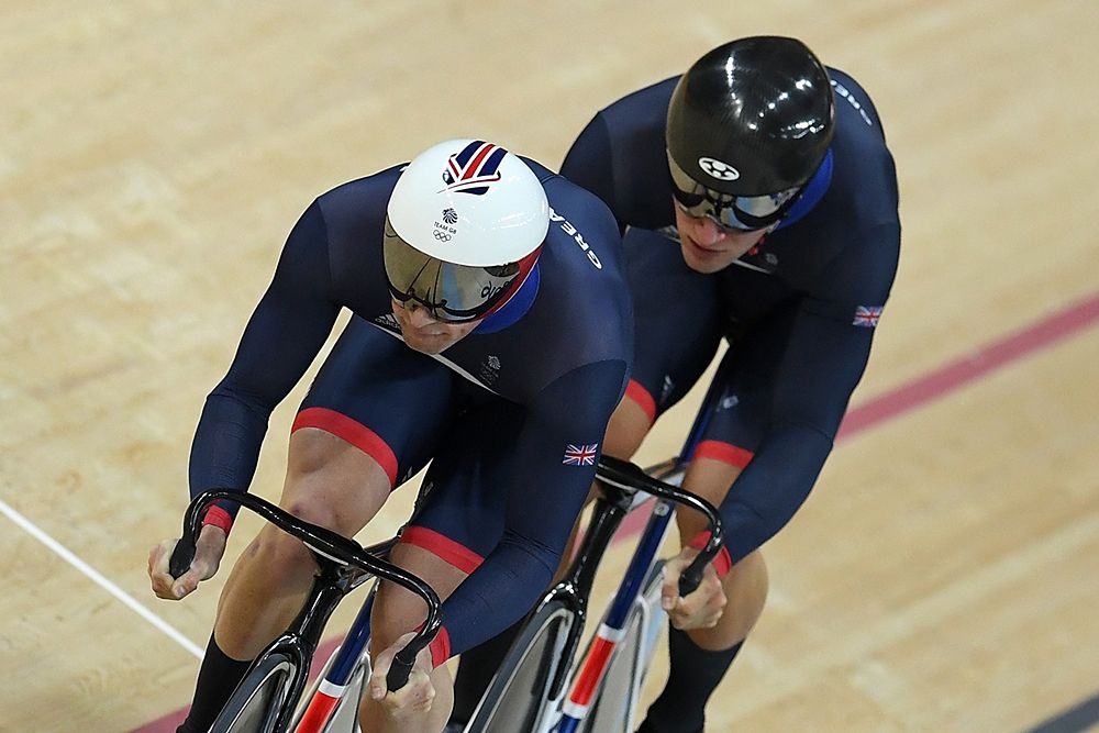 Great Britain's men's sprint team - Jason Kenny, Callum Skinner
