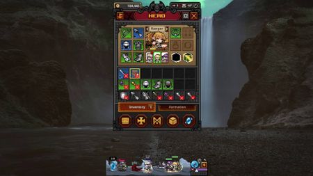 Task Bar Hero inventory menu