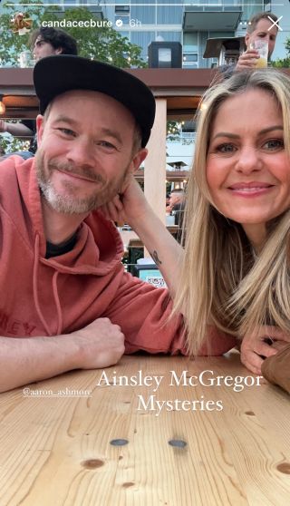 Candace Cameron Bure and Aaron Ashmore wrap on the first Ainsley McGregor mystery.