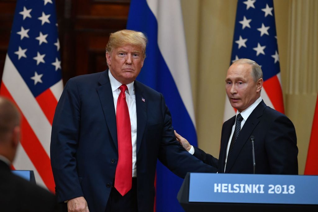 Trump and Putin in Helsinki.