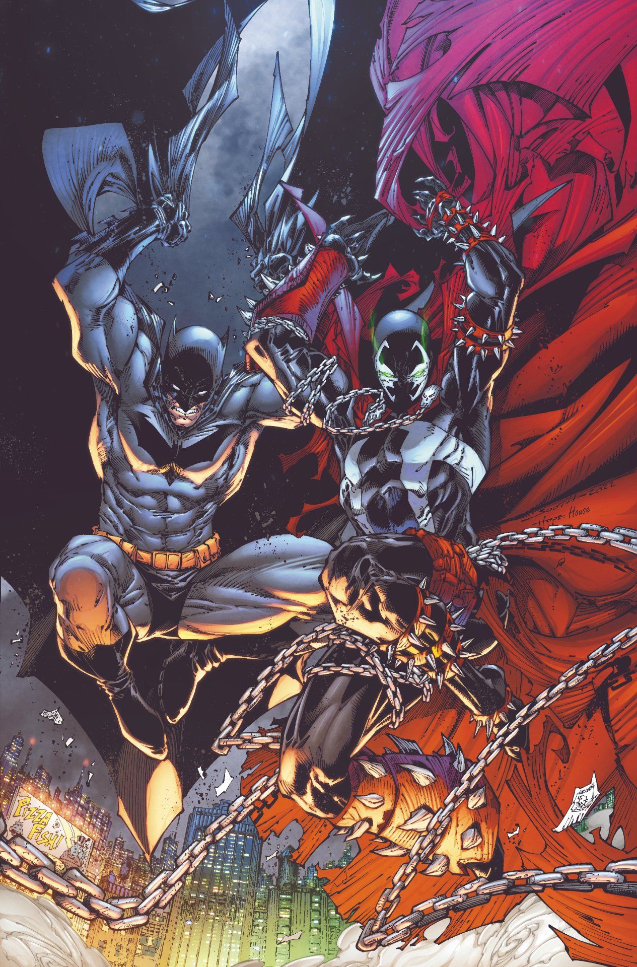 Batman/Spawn #1 covers