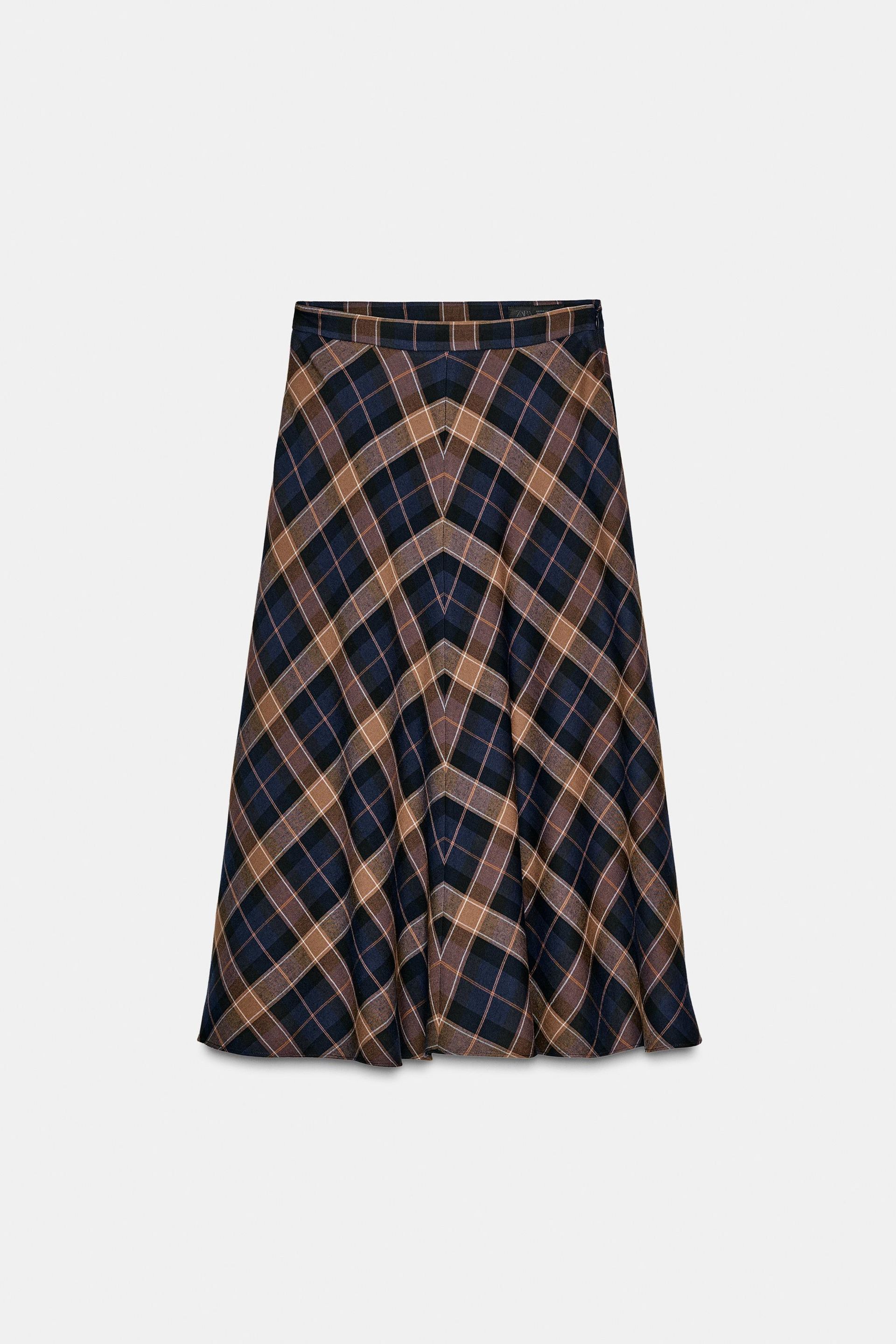 Check Cape Skirt Zw Collection Limited Edition
