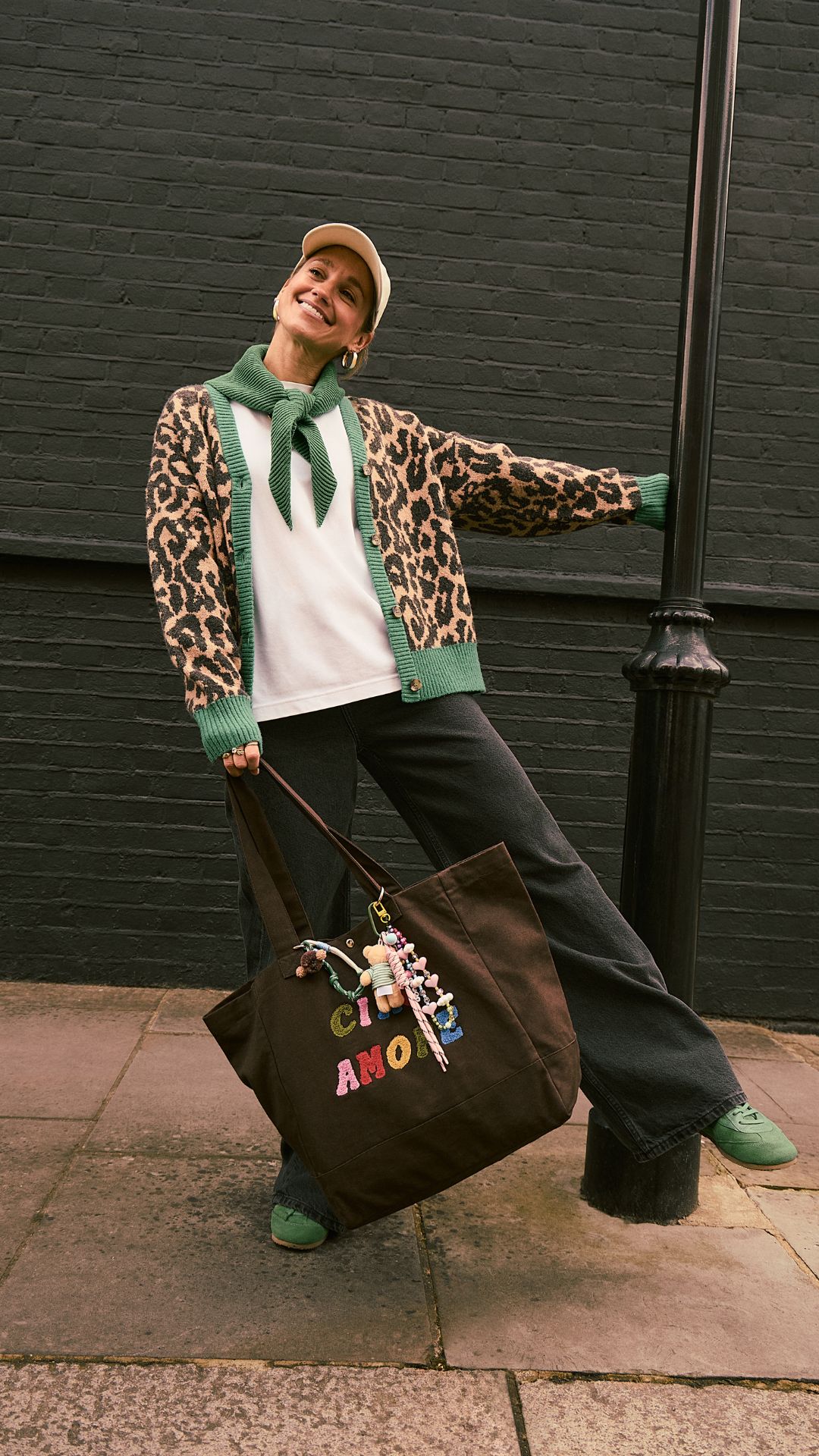 a model shot from the latest accessorize x good manner style collab