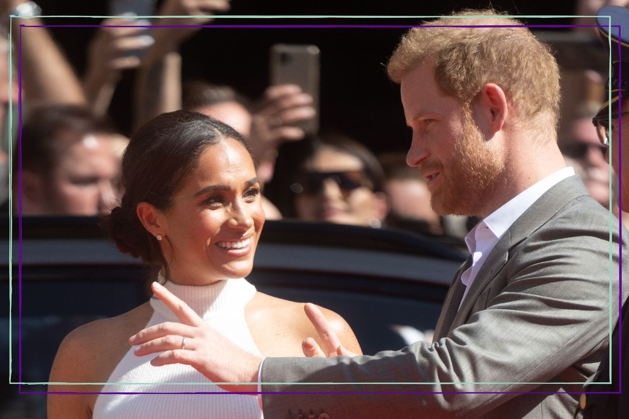 Prince Harry and Meghan Meghan Markle chatting