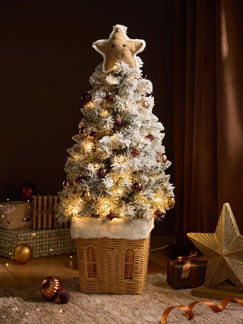 White Novelty Gingerbread Pre Lit Christmas Tree - Size One