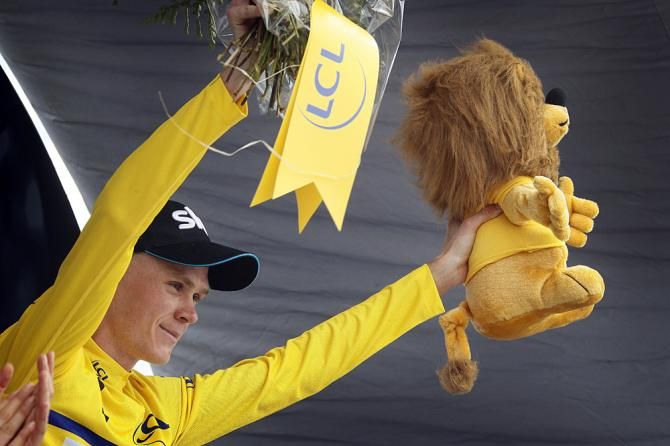 Chris Froome (Team Sky) increases his lead in the overall classification at the Criterium du Dauphine