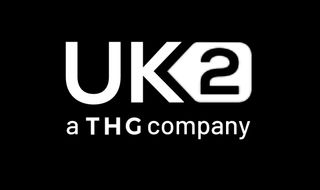 UK2 logo on black background
