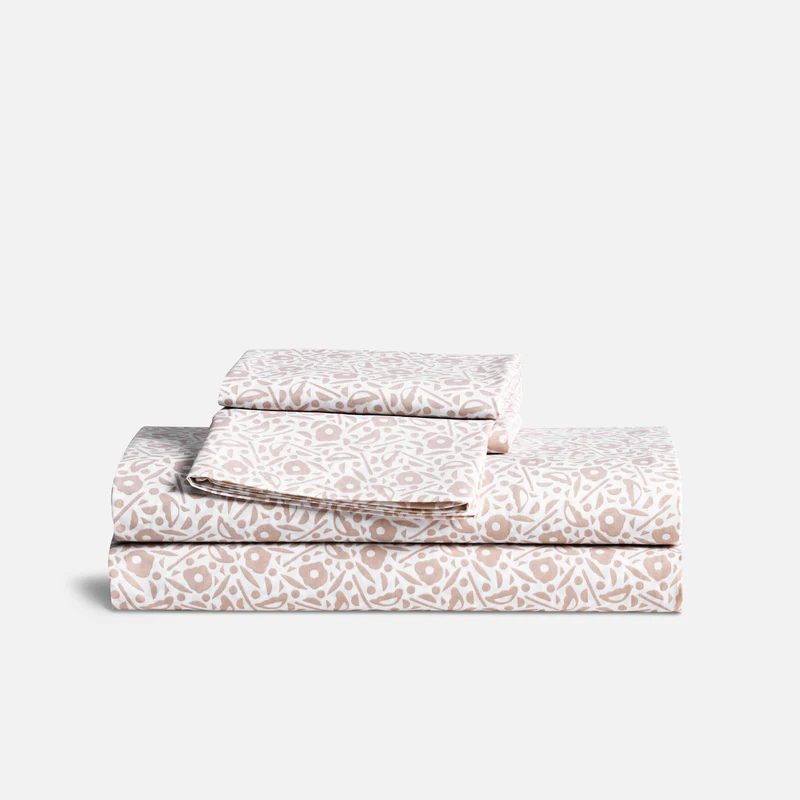 Floral patterned linen sheets