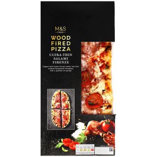 M&S Ultra Thin Wood Fired Pizza with Salami Firenze