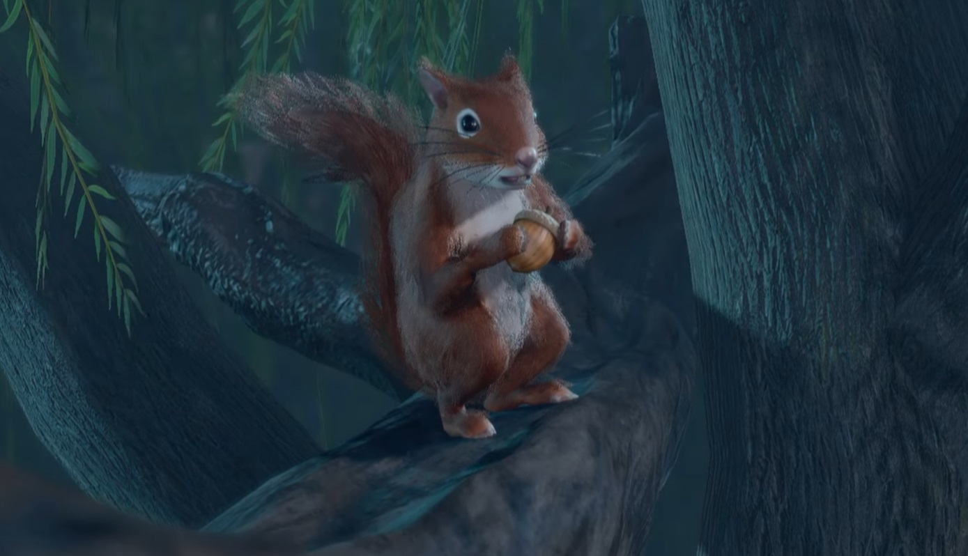 A surprised squirrel