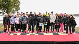 Final mat shot of all the teams with Phil in The Amazing Race Season 36.