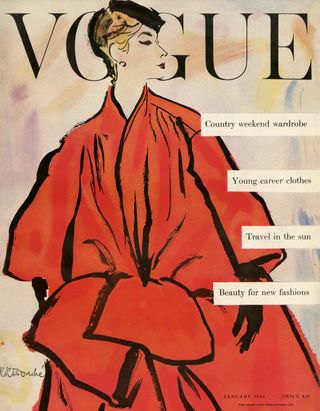 V&A Vogue cover January 1954 print