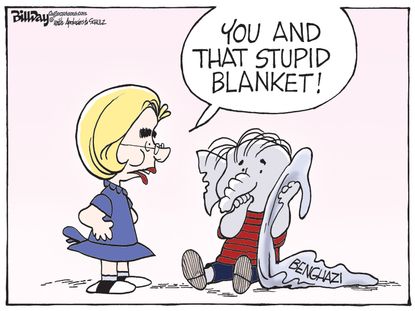 Political cartoon U.S. Hillary Clinton GOP Peanuts