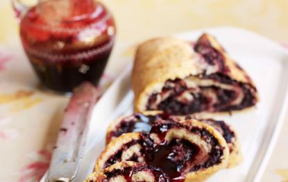 cherry and chocolate roly poly