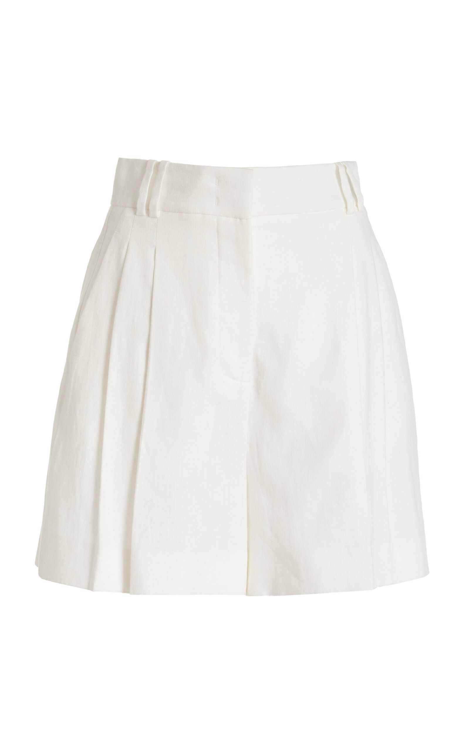 Pleated Linen Shorts